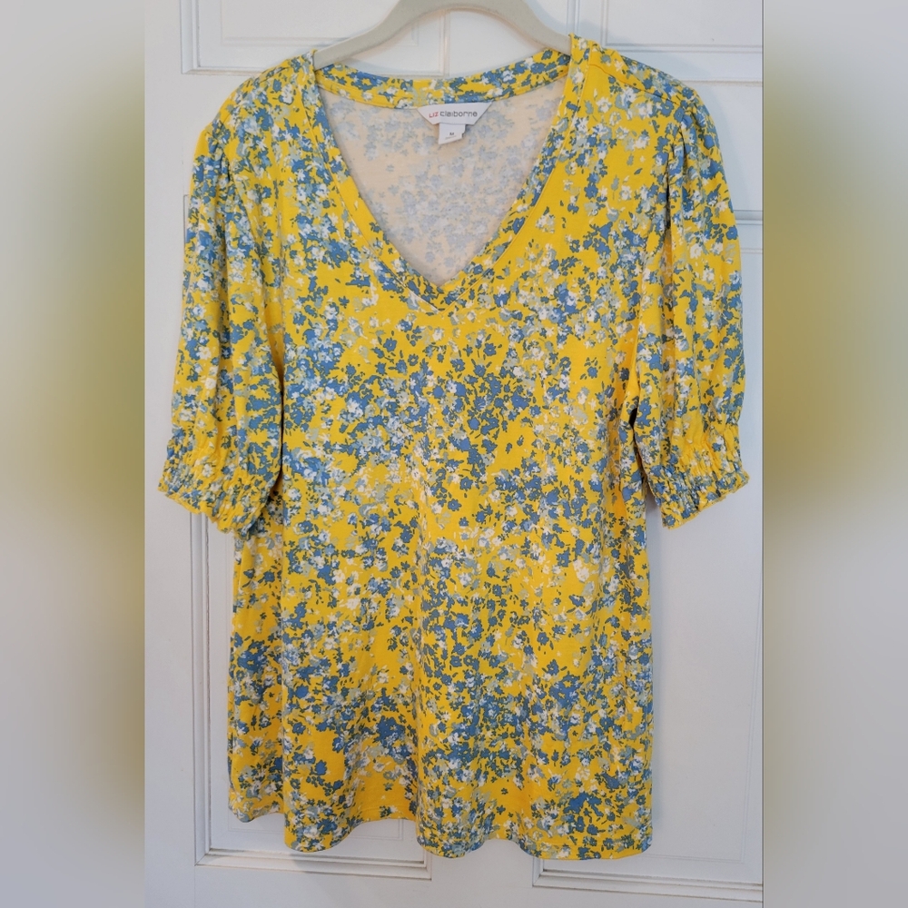 Elbow sleeve v-neck Liz top